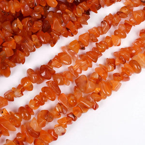 Carnelian Gemstone Mala Necklace Natural Crystal Stone Chip Bead AAA Quality Mala for Reiki Healing & Crystal Healing Stone for Unisex