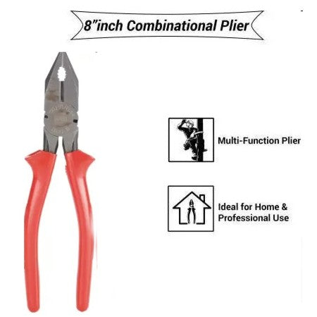 Multi Hand Tool Kit 3 Pc. - Combination Plier, Wire Cutter, Tester Power & Hand Tool Kit-ht47