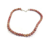 Rhodochrosite Crystal Round Beads Necklace 15 Inches 8mm Beads Semi precious Rhodochrosite Mala