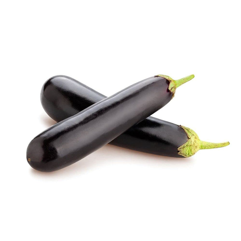 Long Black brinjal, Egg plant, lambe began baingan Special Hybrid Seeds | Organic Seeds | For Any Pot & Home Garden seeds + Organic Manure + Pot Irrigation Drip system