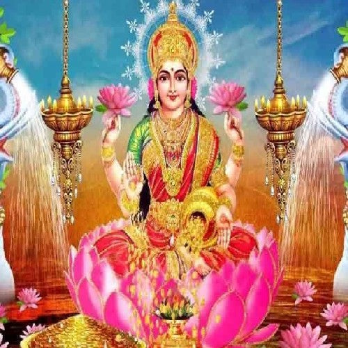 Shri Mahalakshmi Vrat Katha: Puja Vidhi and Aarti Sahit In Hindi + Gold Plated Shri Yantra Energized