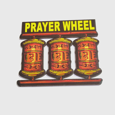 Prayer Wheel Buddha Wooden Fridge Magnet Souvenir Indian