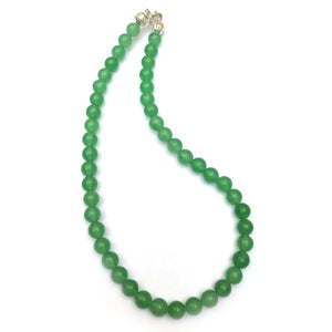 Green Aventurine Crystal Round Beads Necklace 15 Inches 8mm Beads Semi precious Mala