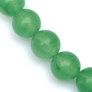 Green Aventurine Crystal Round Beads Necklace 15 Inches 8mm Beads Semi precious Mala