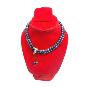 Snowflake Obsidian Jaap Mala Rosery for Pooja and Astrology (108+1 Beads; Bead Size : 6 mm)