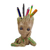 Handmade Resin Thinking Baby Groot Action Figure Pen Pencil Holder Small Flower Pot | Flower Pot | Home Office Desktop Decor