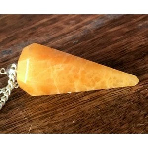 Natural Golden Quartz Dowser Pendulum 6 / Six Faceted Crystal Stone Dowser Pendulum Dowsing for Healing Gemstones