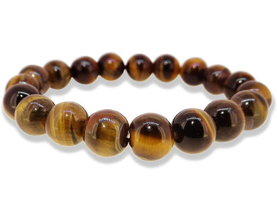 Natural Reiki Healing Tiger Eye Bracelet Natural 8mm Beads Astrological gemstone | Positive effect | Unisex Both for Men & Women