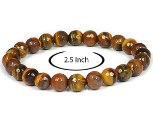 Natural Reiki Healing Tiger Eye Bracelet Natural 6 mm Beads Astrological gemstone | Positive effect | Unisex Both for Men & Women