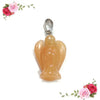 Peach Moonstone Angel Lucky Angel Pendant for Reiki Therapy Natural Crystal Stone Handcrafted Size 1 Inch approx.