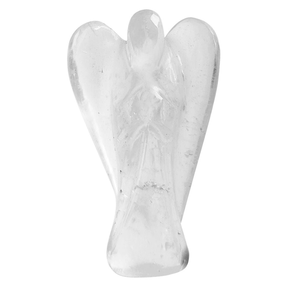 Quartz Crystal Lucky Angel for Reiki Crystal Stone Healing Therapy Natural Crystal Stone Angel Handcrafted Size 2 Inch approx.