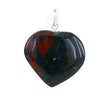 Bloodstone Heart Shape Pendant Reiki Healing and Crystal Healing Heart Shape Stone Pendant for Men & Women