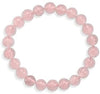 Natural Rose Quartz Round 6mm Bead Bracelet for Reiki Healing and Crystal Healing Stones