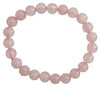 Natural Rose Quartz Round 8mm Bead Bracelet for Reiki Healing and Crystal Healing Stones