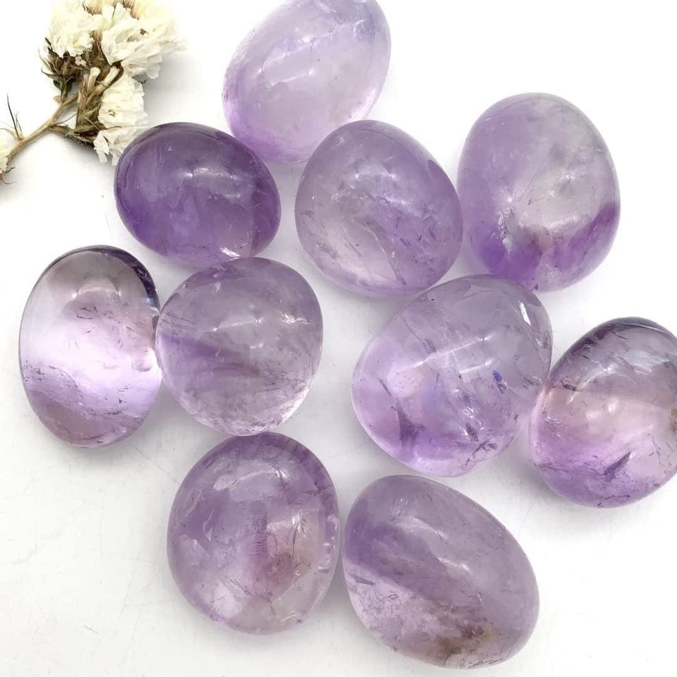 Amethyst Transparent Tumble Stone Single pc