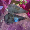 Natural Labradorite Pendulum Faceted Point Gemstone Reiki Healing Pendulums for Dowsing Scrying Reiki Puja & Crystal Healing