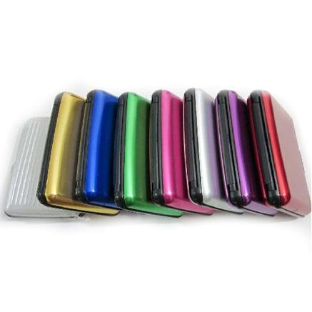 Aluma Wallet Multi Pockets Aluminum Purse Credit Cards Organizing Hard Case Holder - halfrate.in