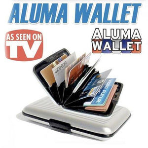 Aluma Wallet Multi Pockets Aluminum Purse Credit Cards Organizing Hard Case Holder - halfrate.in