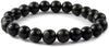 Natural Black Agate Bracelet 8 mm Crystal Stone Bracelet Round Shape for Reiki Healing and Crystal Healing Stones