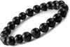 Natural Black Agate Bracelet 8 mm Crystal Stone Bracelet Round Shape for Reiki Healing and Crystal Healing Stones