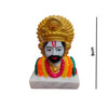 Shree Khatu Shyam ji Idol Handcrafted Handmade Marble Dust Polyresin for Home, Temple, Car Dashboard - 9cm