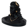 Adiyogi Shiva Statue with Rudraksha Mala, Black, 1 Piece Idols 7 X 4 X 7 cm Decorative Showpiece for Car Dashboard Idol, Home Decoration & Gifting