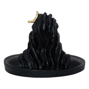 Adiyogi Shiva Statue with Rudraksha Mala, Black, 1 Piece Idols 7 X 4 X 7 cm Decorative Showpiece for Car Dashboard Idol, Home Decoration & Gifting