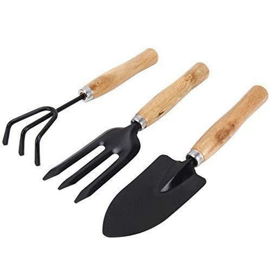 Gardening Tools kit Hand Cultivator, Small Trowel, Garden Fork (Set of 3) - halfrate.in