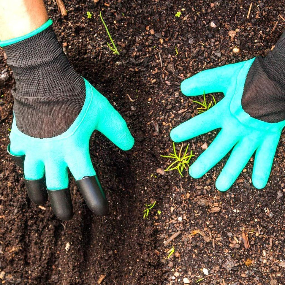 Gardening Gloves, Garden Gloves with Right Hand Fingertips ABS Claws for Pruning, Digging & Planting, One Pair - halfrate.in