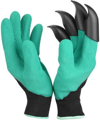 Gardening Gloves, Garden Gloves with Right Hand Fingertips ABS Claws for Pruning, Digging & Planting, One Pair - halfrate.in