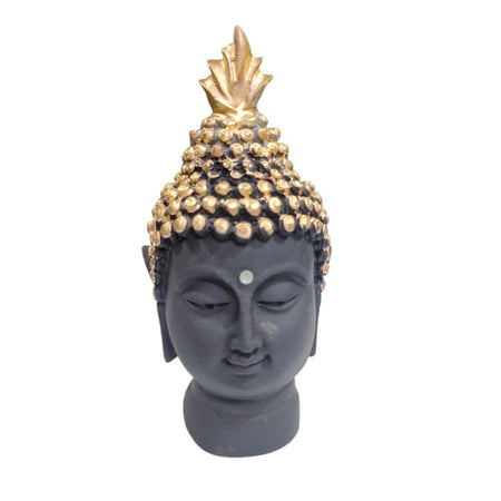 Buddha Face Statue Black - 14 cm  - Ideal for Home, Office, Car, Gifting