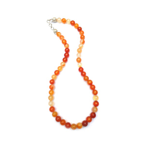 Carnelian Crystal Round Beads Necklace 15 Inches 8mm Beads Semi precious Mala