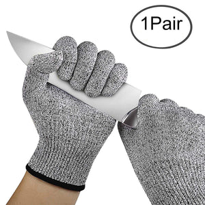 Knife Cut Resistant Nylon, Hand Safety Gloves for Kitchen, Industry, Sharp Items, Gardening, Level 5 Standard Cutting Protection Glove, Multipurpose, (Set of 1 Pair) - halfrate.in