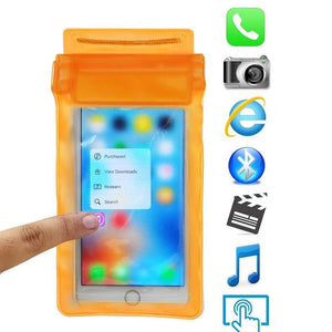 Triple sealed transparent plastic bag universal underwater waterproof dust proof touch sensitive pouch phone cover case for rain and water protection