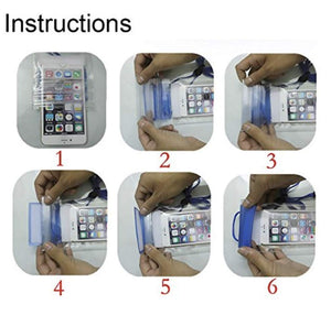 Triple sealed transparent plastic bag universal underwater waterproof dust proof touch sensitive pouch phone cover case for rain and water protection