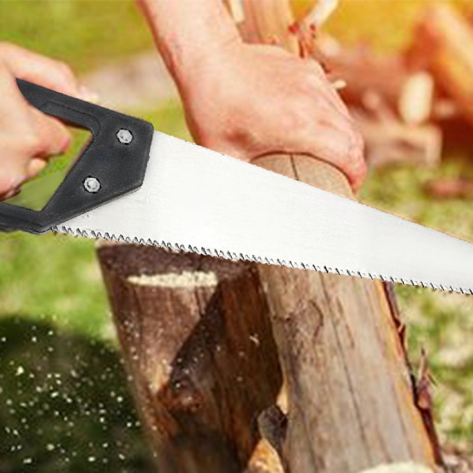 Powerful Hacksaw Hand Saw for Cutting Wood | Wood Cutter Blade with Hardened Steel Blade Wide handle 450 mm