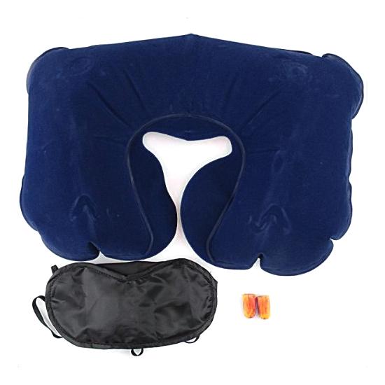 3 in 1 Travel Set Eye Cover + Ear Plug + Neck Pillow - halfrate.in