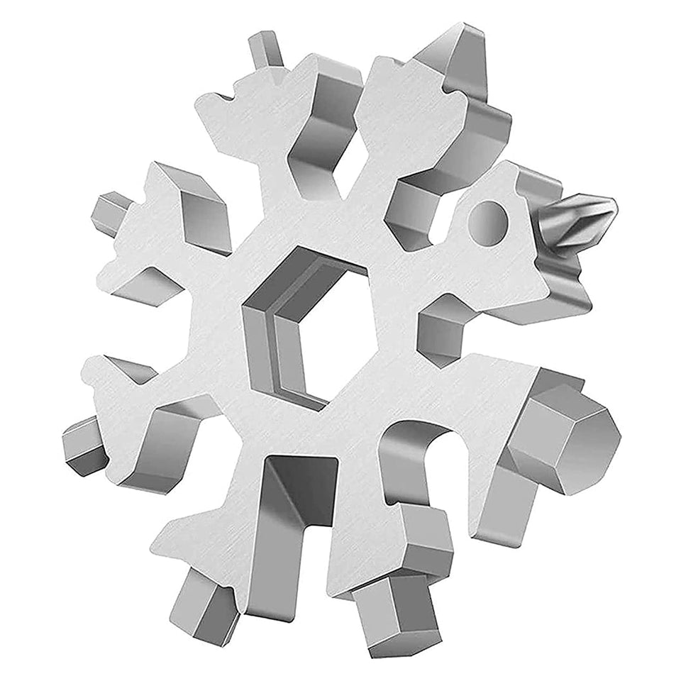 18-IN-1 Snowflake shape multipurpose Hand tool for Home, Camping and lot more