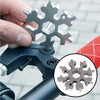 Snowflake Shape 18 in 1 Stainless Steel Multitool , Heavy Duty, Hex Wrench, Screwdriver, Allen Wrench, Portable, Daily Use, Camping tool, Keychain, Bottle Opener, Flat Screwdriver Kit/Wrench