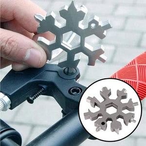 18-IN-1 Snowflake shape multipurpose Hand tool for Home, Camping and lot more