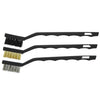 3 PCs Mini Wire Brush Set Brass Nylon Stainless Steel Bristles Household Cleaning Brush - halfrate.in