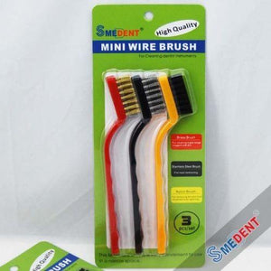 3 PCs Mini Wire Brush Set Brass Nylon Stainless Steel Bristles Household Cleaning Brush - halfrate.in