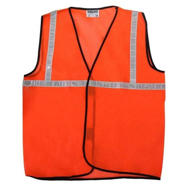 Orange Florescent Reflective Safety Jacket with Radium Strip and high visible at construction site