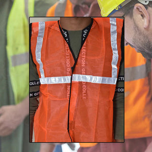 Orange Florescent Reflective Safety Jacket with Radium Strip and high visible at construction site