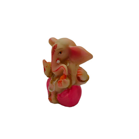 Big Ear Ganesha Idol Handcrafted Handmade Polyresin - 5 cm perfect for Home, Office, Cars, Gifting KGC-1