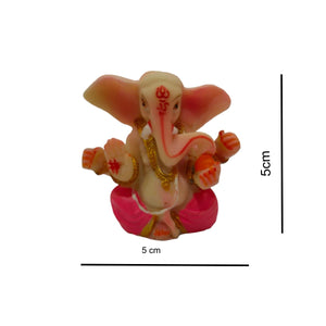 Big Ear Ganesha Idol Handcrafted Handmade Polyresin - 5 cm perfect for Home, Office, Cars, Gifting KGC-1