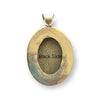 Natural Golden Pyrite Raw Oval Pendant for Men and Women Attract Wealth and Prosperity