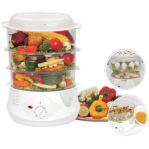 ELECTRIC FOOD STEAMER MULTI STEAM COOKER - MOMOS, VEGETABLES, CHICKEN, FISH  ETC - halfrate.in