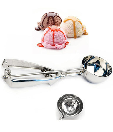 Stainless Steel Ice Cream Scoop Multi Use Food Spoon - halfrate.in