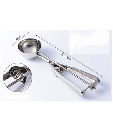 Stainless Steel Ice Cream Scoop Multi Use Food Spoon - halfrate.in